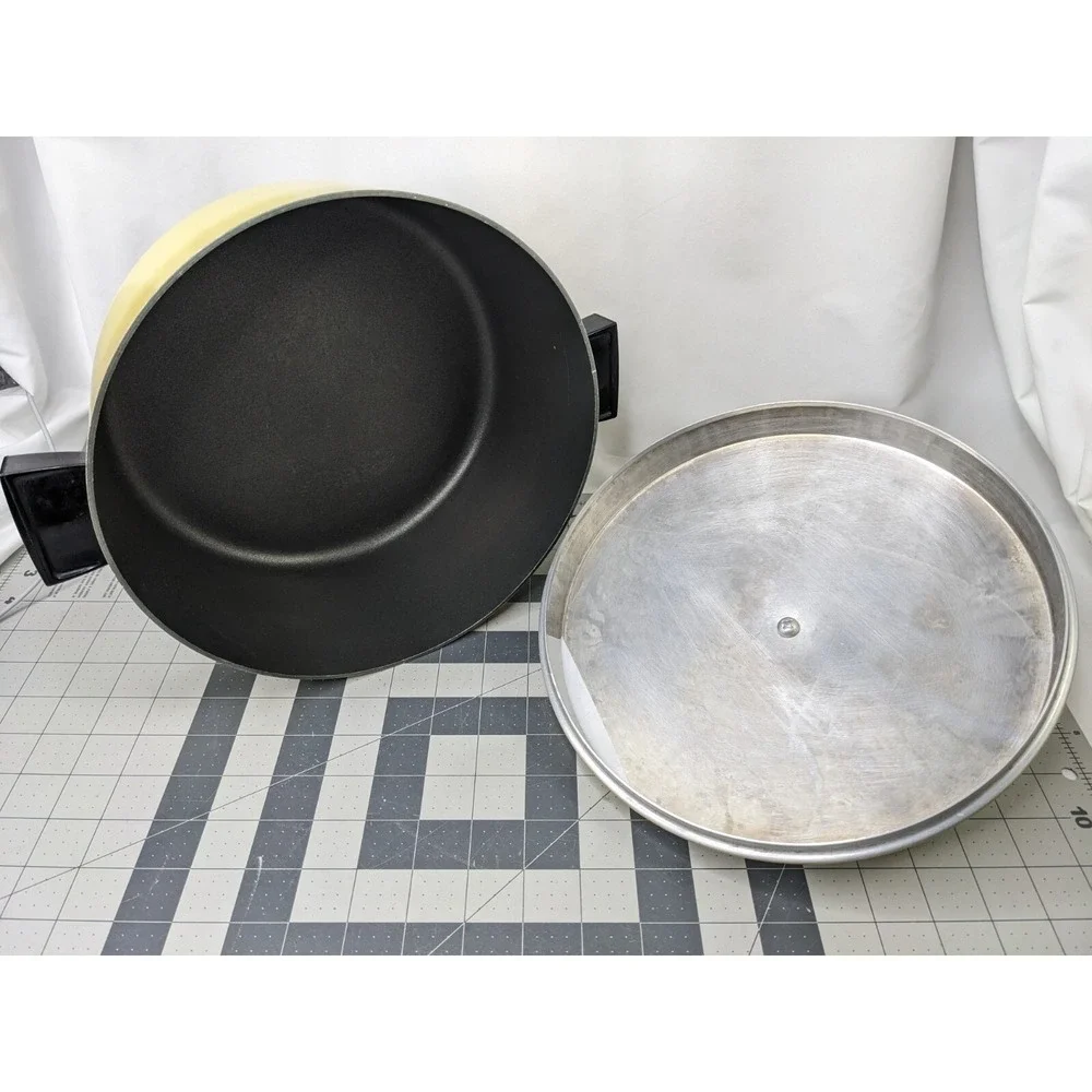 Vintage Aluminum 5 Qt Stock Pot Lid Yellow Made in the USA